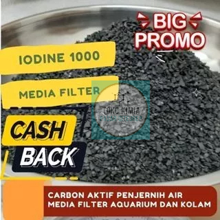 Karbon aktif 1kg / media karbon aktif / media filter air / granular