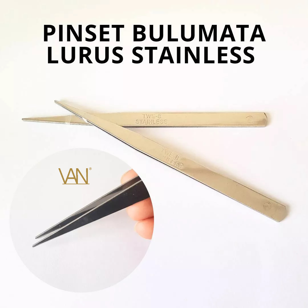 PINSET LURUS LANCIP TWEEZER / PINSET BULUMATA LURUS STAINLESS