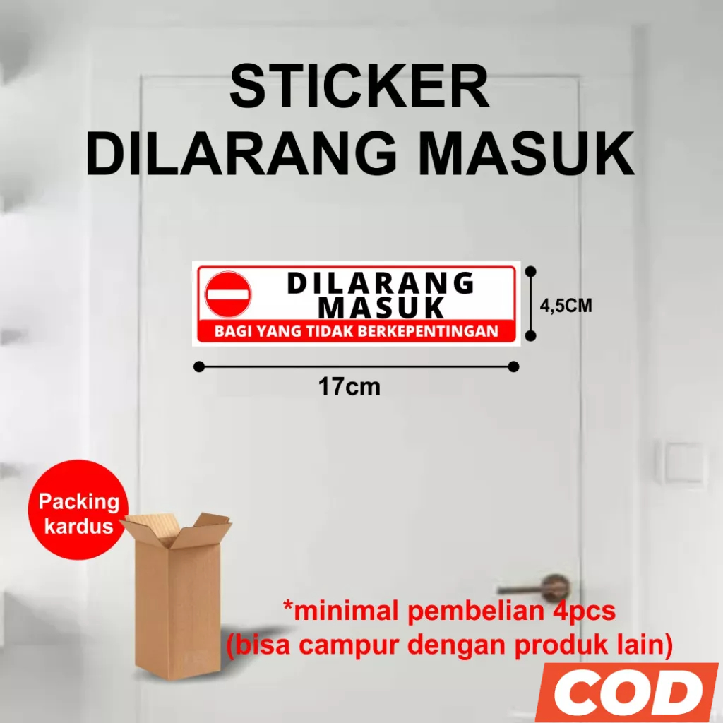 

Sticker Dilarang Masuk Selain Staff / Stiker Staff Only