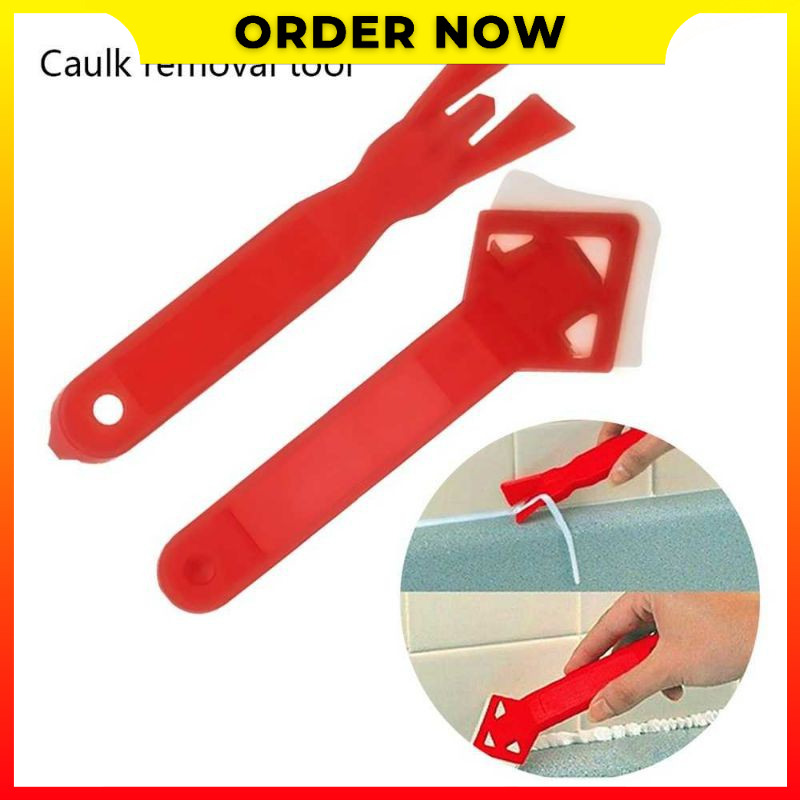 2 Pcs Silikon Kaca Sealant Remover Alat Pengikis Dempul Spatula Perapi Sekop Pembersih Lem Balight - 7RHA1TRE