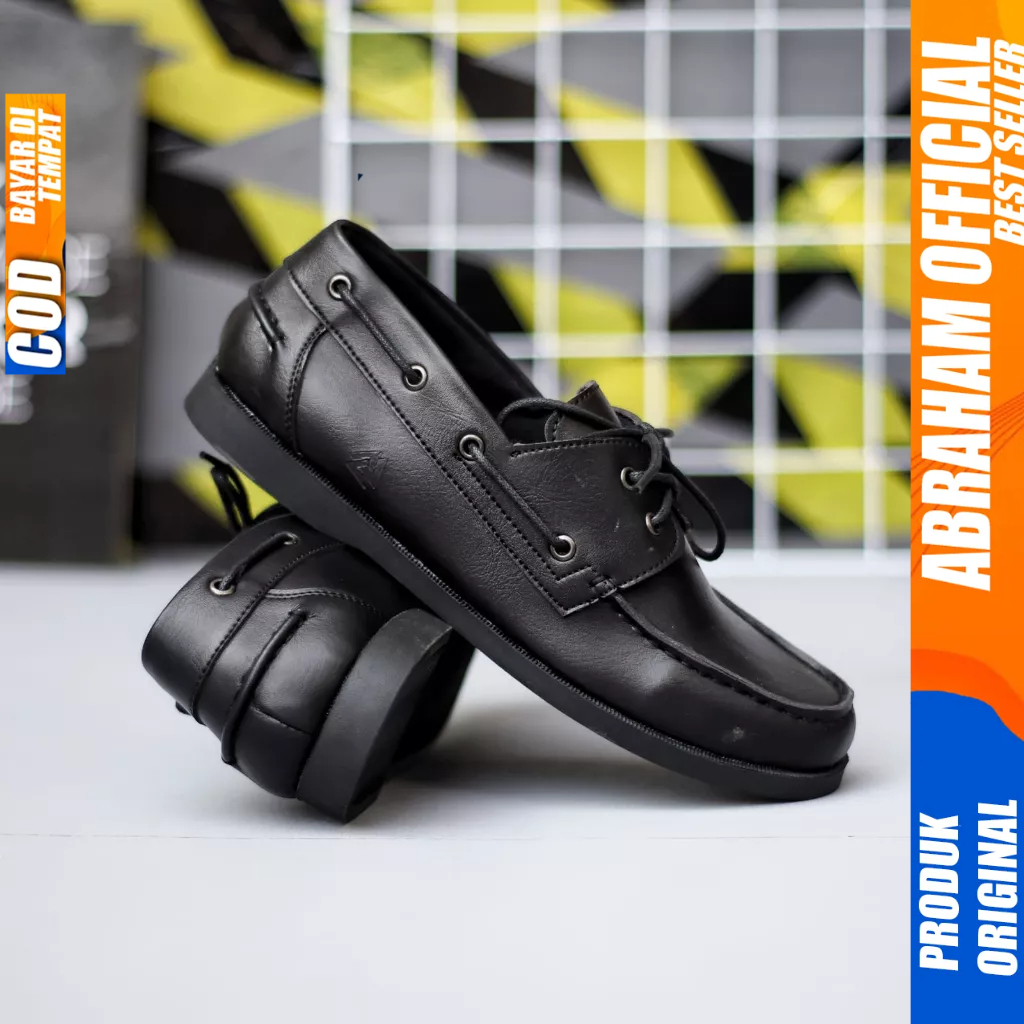 Sepatu Formal Hitam Kerja Pantofel Kulit Pu Pria