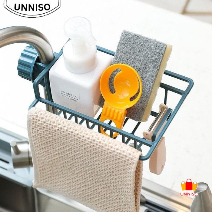 UNNISO- Storage Tempat Sabun Sponge  Rak Pengering Spon &amp; Kain Model Serba Guna