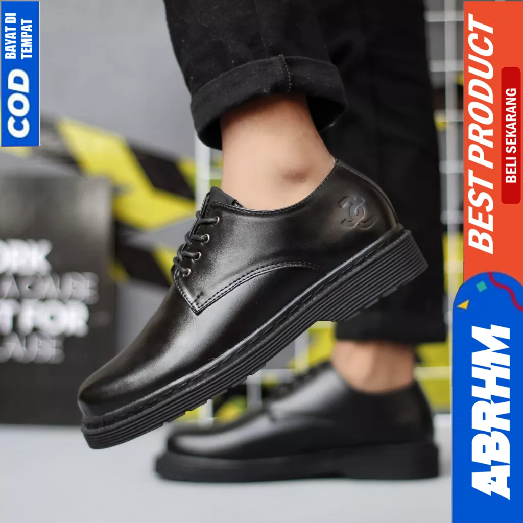 Sepatu Formal Pantofel Casual Docmart Hitam Kerja Pria