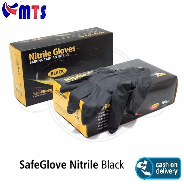 SARUNG TANGAN NITRILE SUPERLIFE PUTIH TULANG DAN HITAM