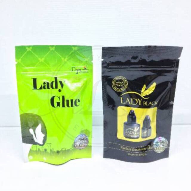 Lady Black Glue / Lady Glue 5g / NAVINA GLUE / KGLUE EYELASH with POUCH / CRYSTAL GLUE for Eyelash Extension Lem Tanam Bulu mata