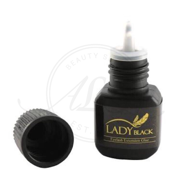 Lady Black Glue / Lady Glue 5g / NAVINA GLUE / KGLUE EYELASH with POUCH / CRYSTAL GLUE for Eyelash Extension Lem Tanam Bulu mata