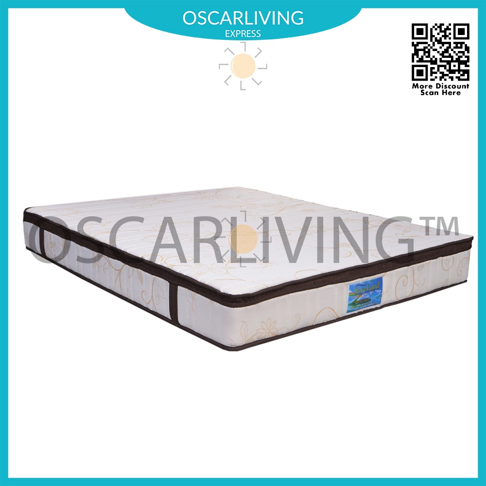 Saveland Ultra Super Rebounded  Kasur Busa Tebal 25 Cm Pillowtop MATTRES - White [Khusus Jabodetabek