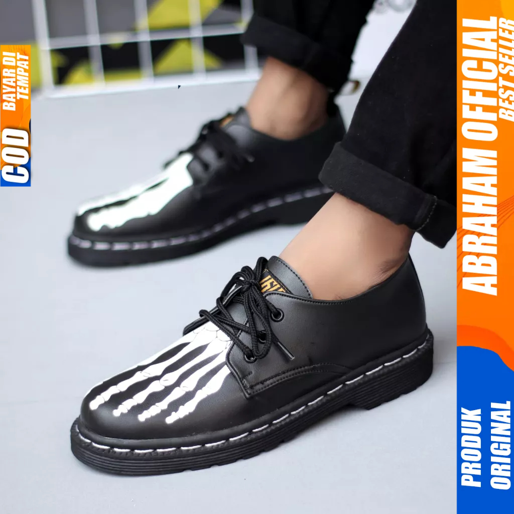 Sepatu Pantofel Docmart Low Boots Hitam Formal Kerja Pria