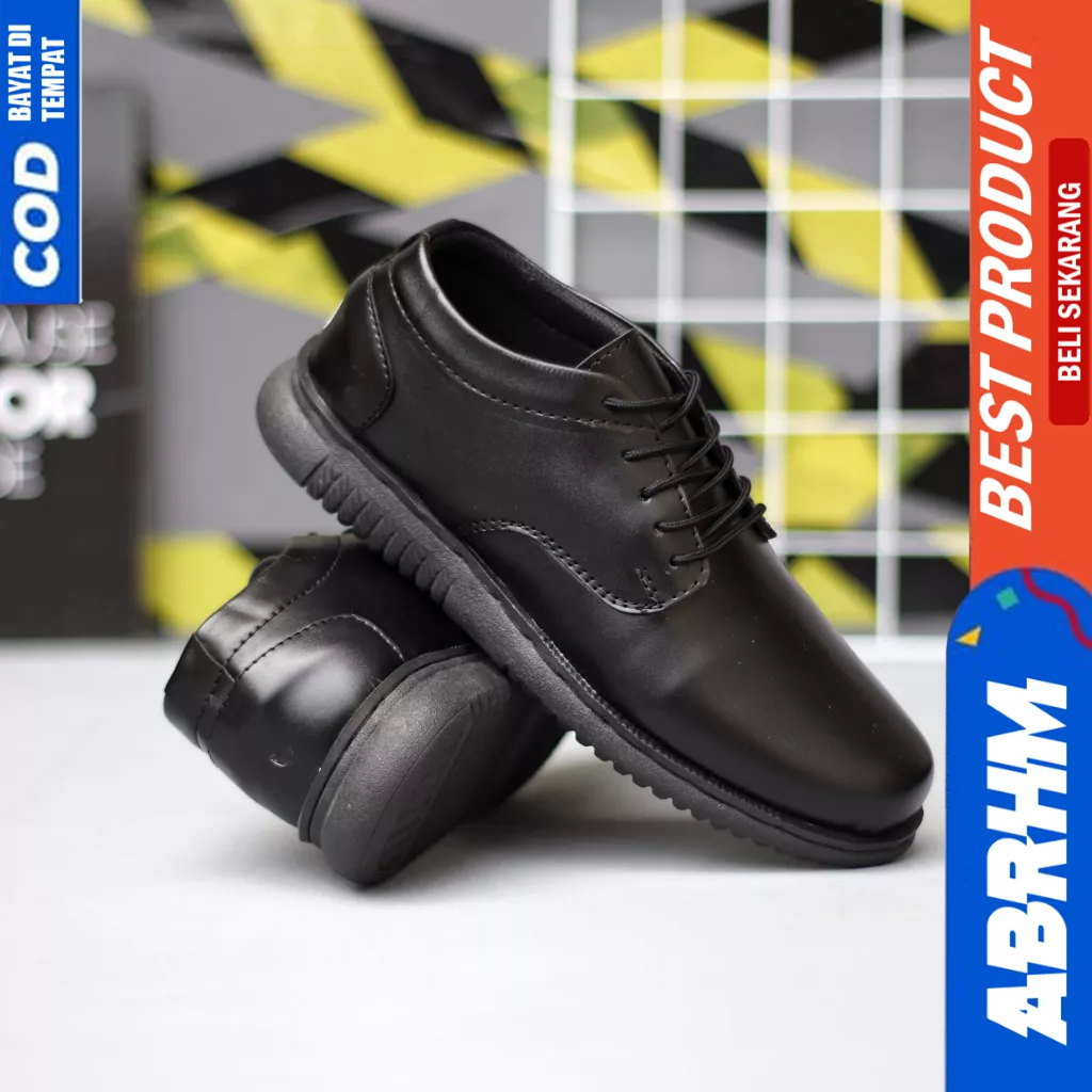 ABRHM Sepatu Oxford Formal Casual Pantofel Hitam Kerja Pria