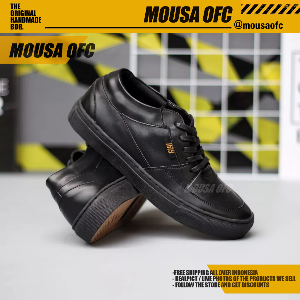 Sepatu Sneakers Casual Kulit Pu Pria