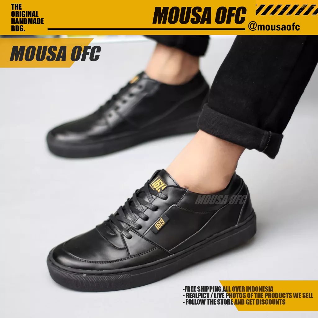 Sepatu Sneakers Casual Kulit Pu Pria