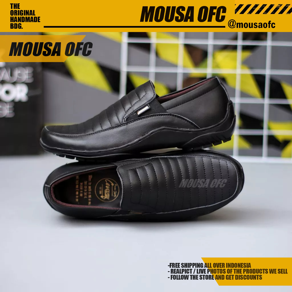 Sepatu Formal Loafers Kulit Asli Kerja Kantor Pria