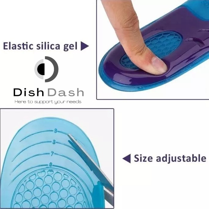 [BAYAR DI TEMPAT] 1 Pasang Insole Sepatu Gel Orthotic Arch Shock Anti Pegel dan Sakit - Insole Sepatu SNEAKER