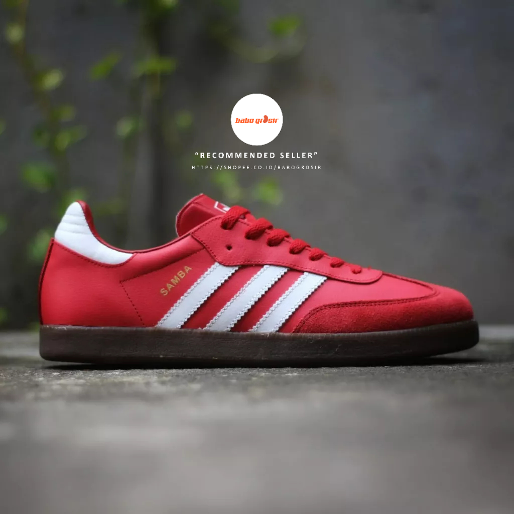 PROMO Sepatu Adidas Samba OG Red White Premium | Sneakers Pria dan Wanita, Harga Murah, Kualitas Mewah dan Terjamin