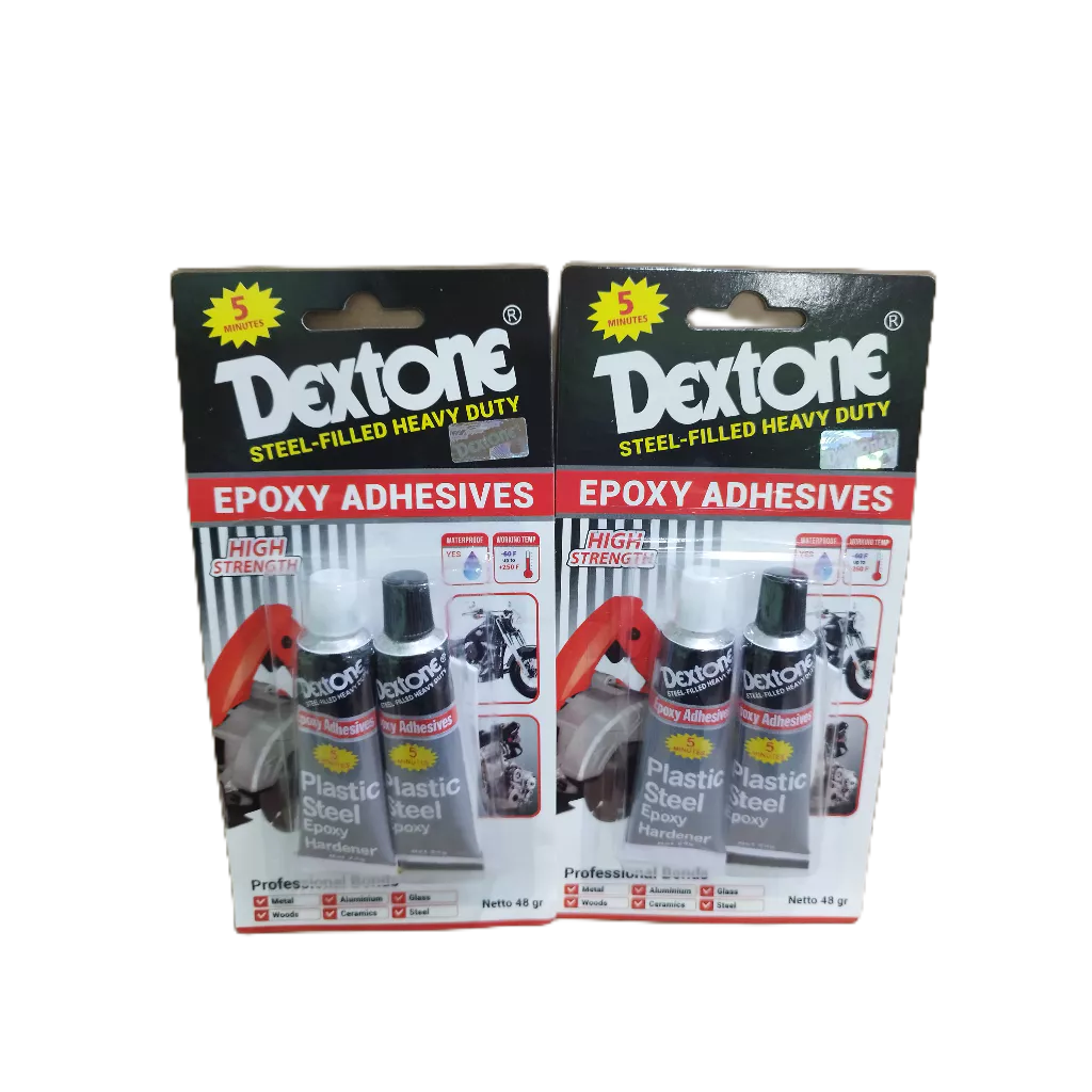 

LEM EPOXY / LEM CAMPUR / BESI / SERBAGUNA DEXTONE 5 MENIT Lem Besi Dextone 48g