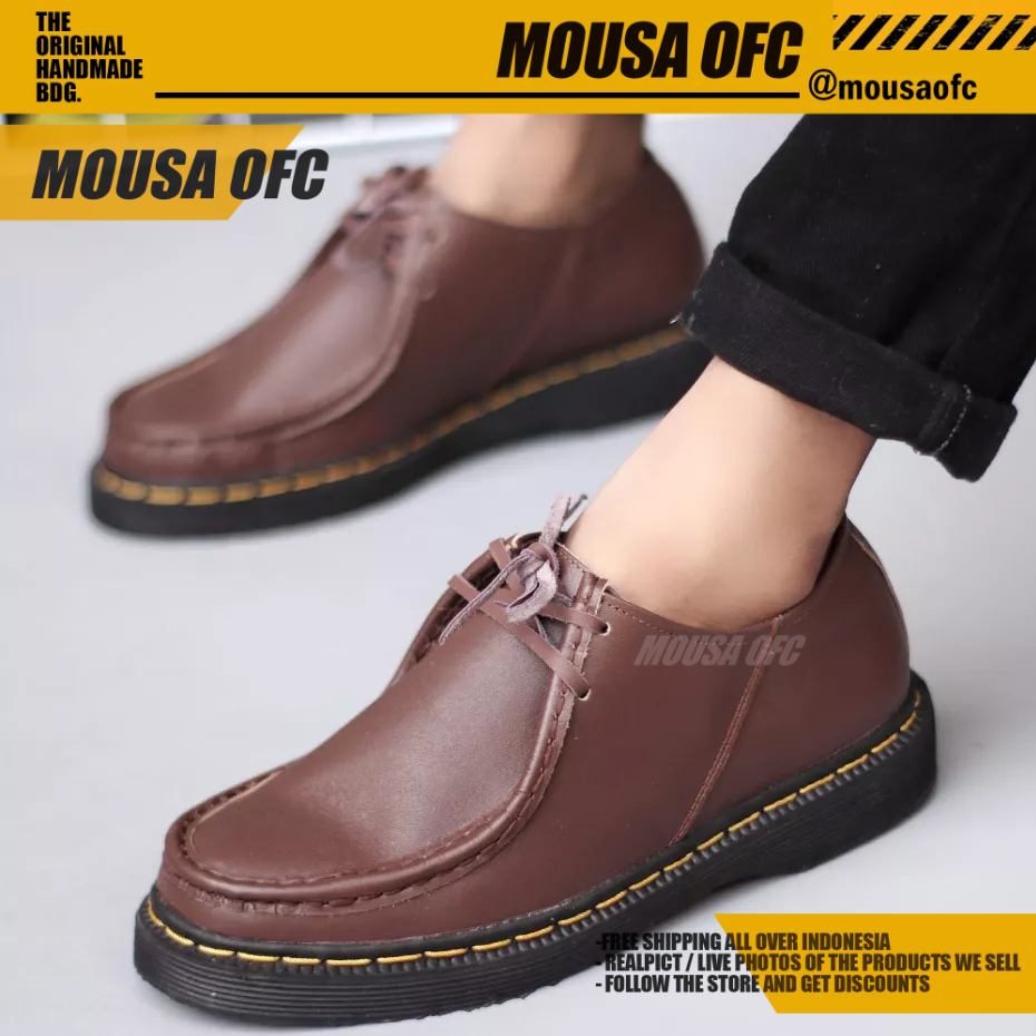 Sepatu Docmart Low Boots Formal Kulit Asli Pria