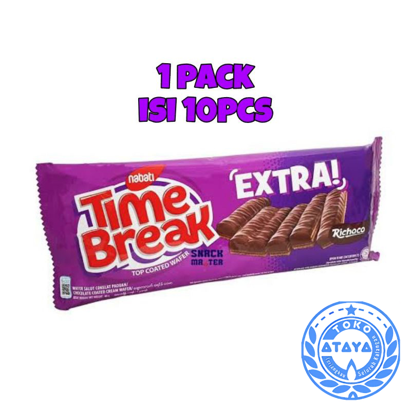 

IV NABATI TIME BREAK EXTRA 1 PACK ISI 10 PCS / WAFER SALUT COKLAT / WAFER COKLAT ENAK