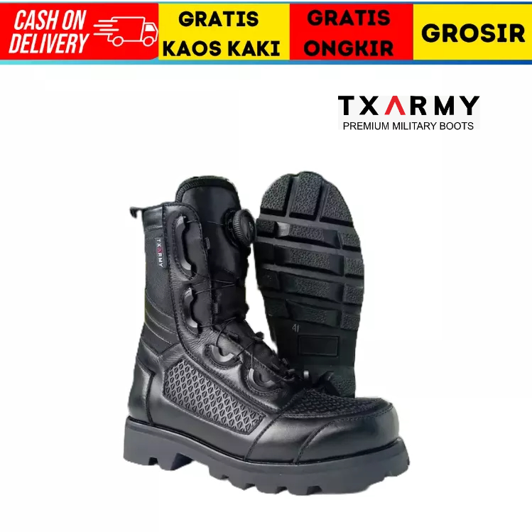 SEPATU PDL TNI POLRI TALI PUTAR TXARMY