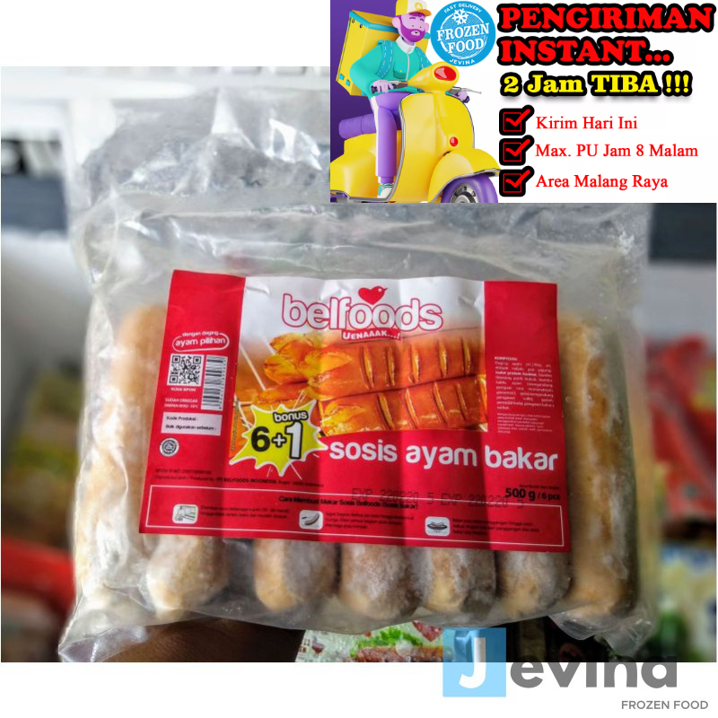 

Sosis Ayam Bakar Belfoods 500g Isi 6+1