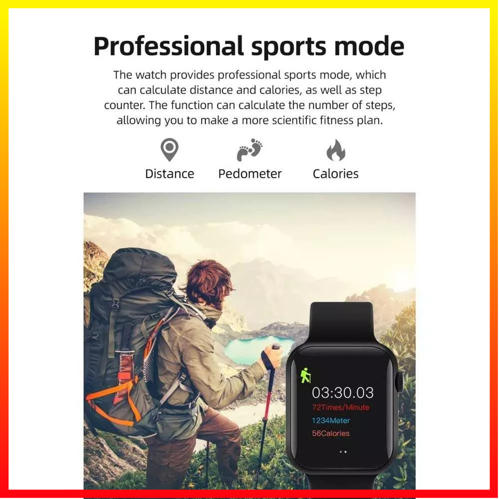 Jam Tangan Pintar Digital Olahraga Full Touch Smart Watch IP68 Untuk Android IOS SKMEI  T500+ Pro - EMWSVMBK