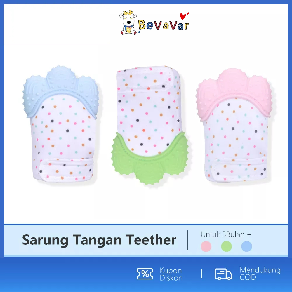 BEVAVAR Sarung Tangan Gigitan Teether Bayi Baby Mitten Glove 1Pcs