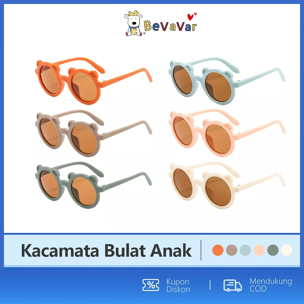 BEVAVAR Kacamata Anak Telinga Beruang / Kacamata Anak New Trend Terbaru Kacamata Fashion Anak