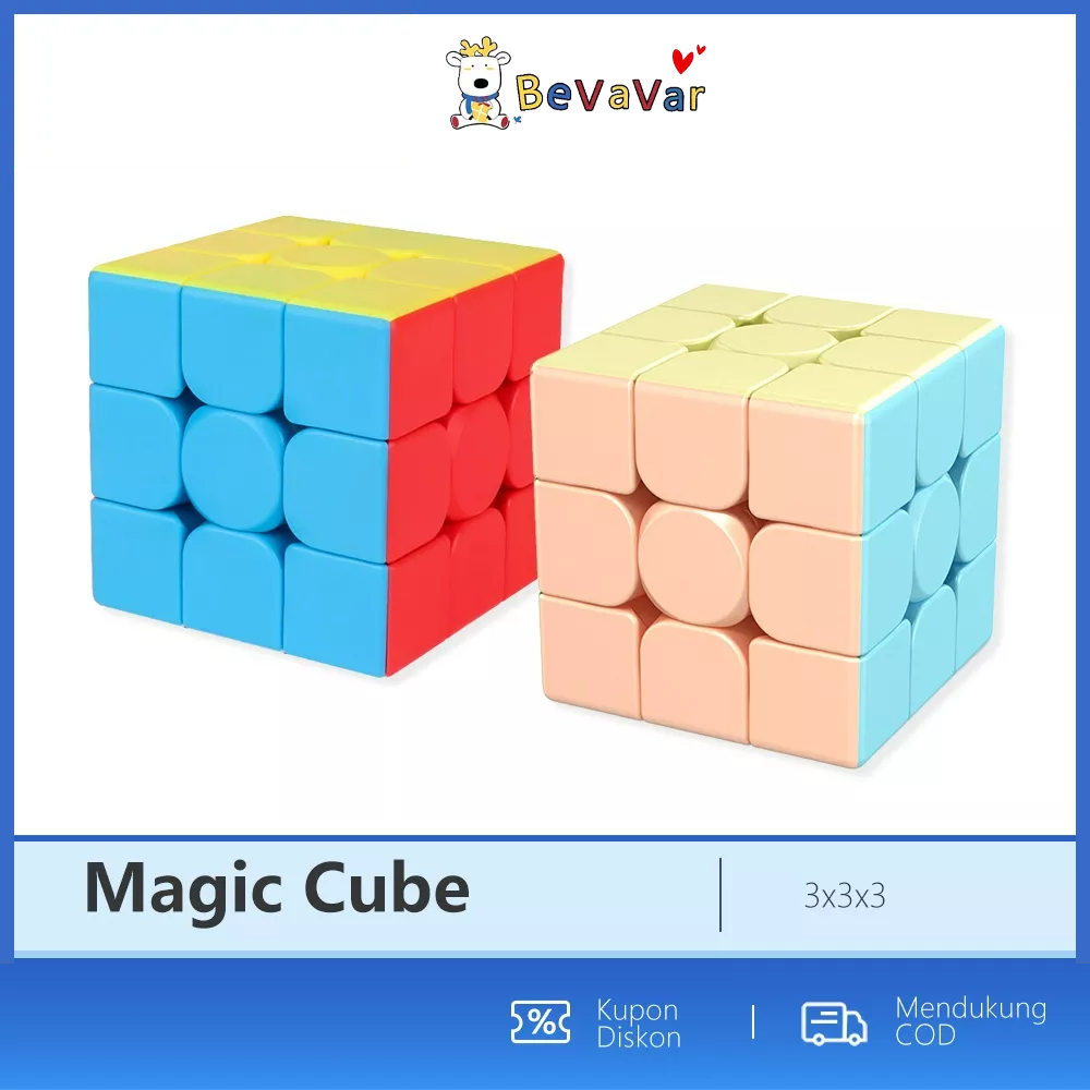 BEVAVAR Rubik 3X3X3 Magic Cube 3X3 Speed Cube 3X3 Puzzle Cube