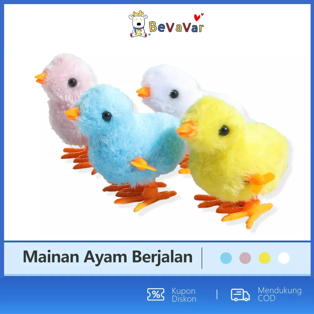 BEVAVAR Mainan Ayam Berjalan Putar Satuan Mainan Anak Bayi Bentuk Ayam