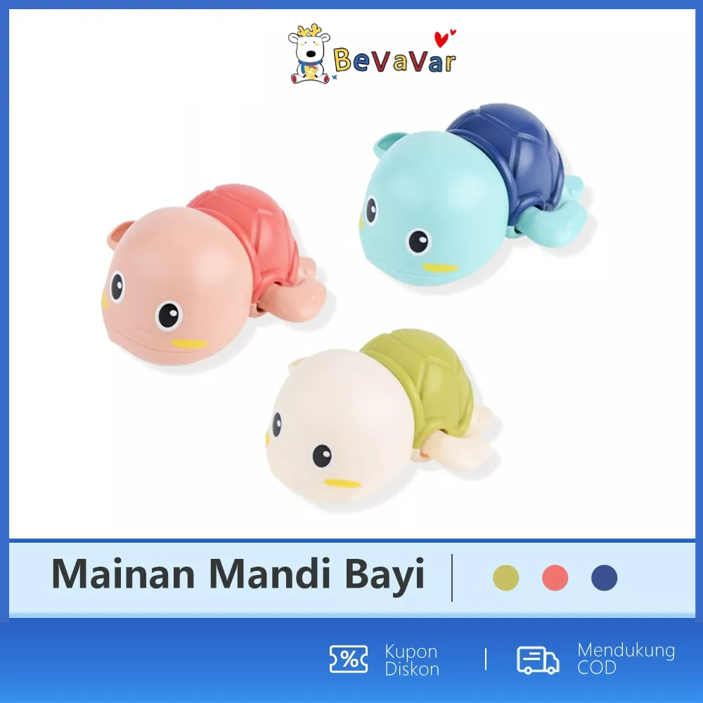 BEVAVAR Mainan Mandi Anak Bayi Bentuk Penyu Baby Bath Toys