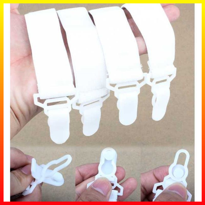 Karet Pengait Sudut Sprei Klip Elastis Pengencang Kasur Penjepit Spray Sabuk Grippers Clip 4 PCS - OMHZPSWH