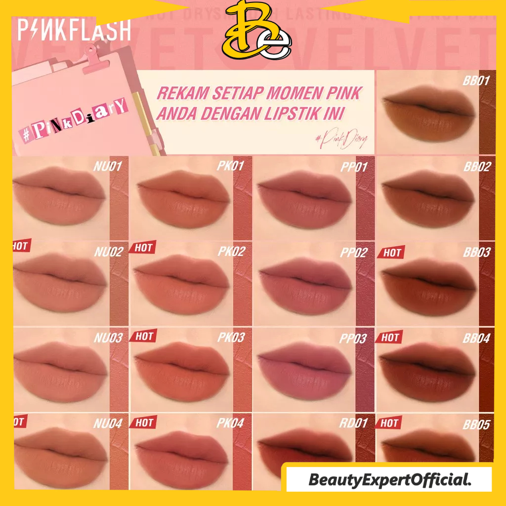 ⭐ Beauty Expert ⭐PINKFLASH Silky Velvet Lip Cream PF-L04 - Matte Lipstick Waterproof