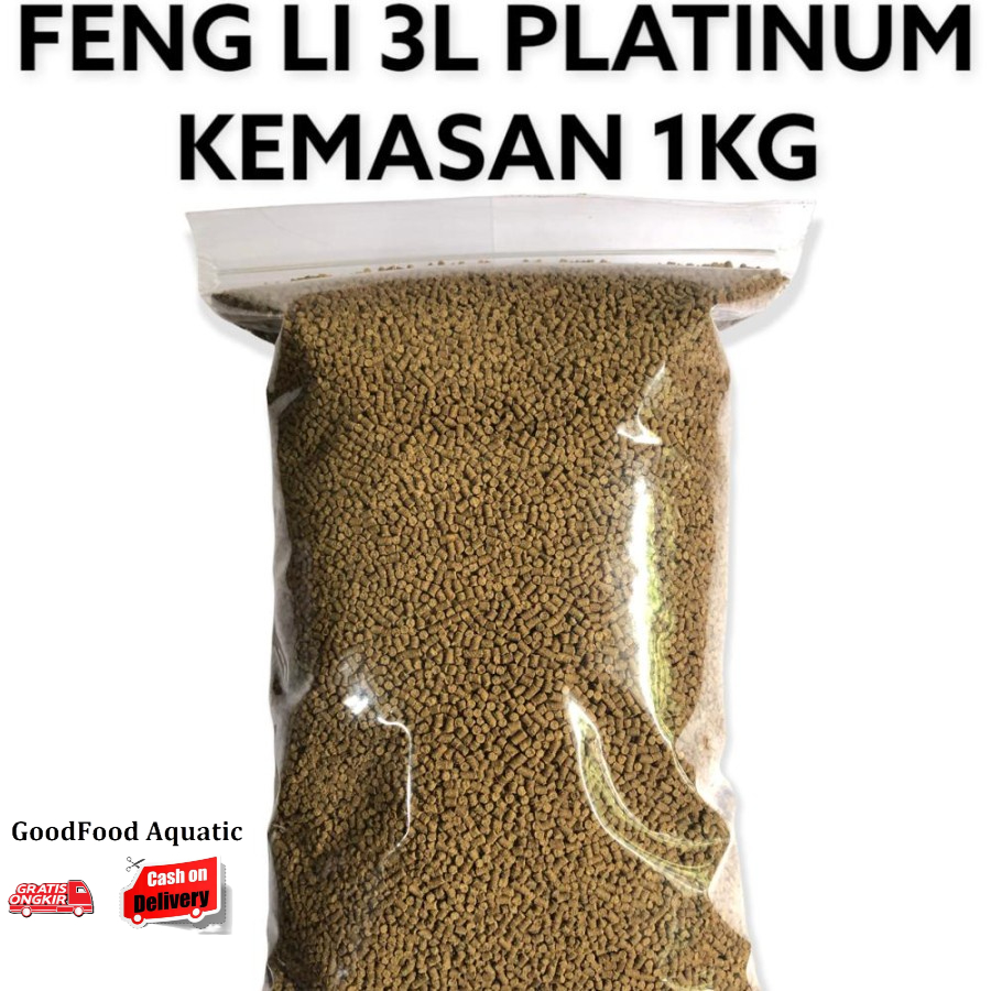 1 KG Feng Li FENGLI 3L / 3M PAKAN IKAN TENGGELAM PELET UDANG LOBSTER AIR TAWAR