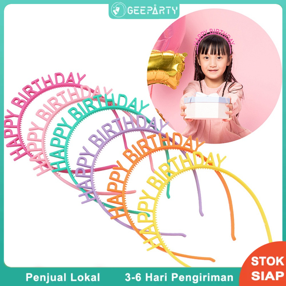 Selamat Ulang Tahun Ikat Kepala Lucu Anak-anak Perempuan Dewasa Dekorasi Pesta Ulang Tahun Putri