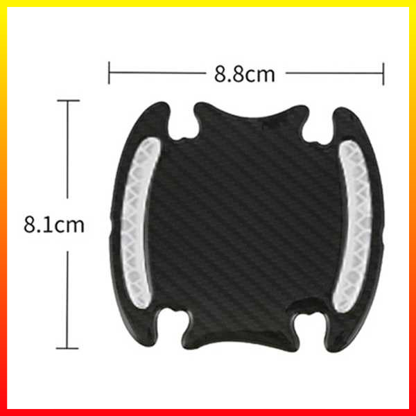 Reflective Sticker Gagang Pintu Mobil Carbon Fiber Tahan Gores 4PCS Seametal - 7ROT5HWH