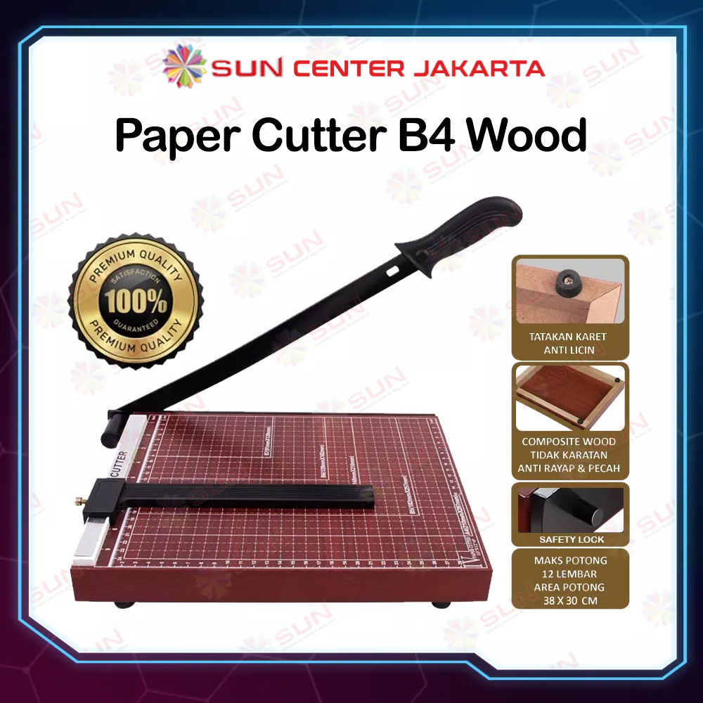 Paper Cutter Folio F4 / B4 ( Alat Potong / Mesin Pemotong Kertas HVS, Sticker, Dos, PVC ID Card, Yellow Board, Art Paper, Vinyl, Bontax Camel, Kertas Foto A5 A4 F4 B4 Glossy Silky Glossy Photo Paper)