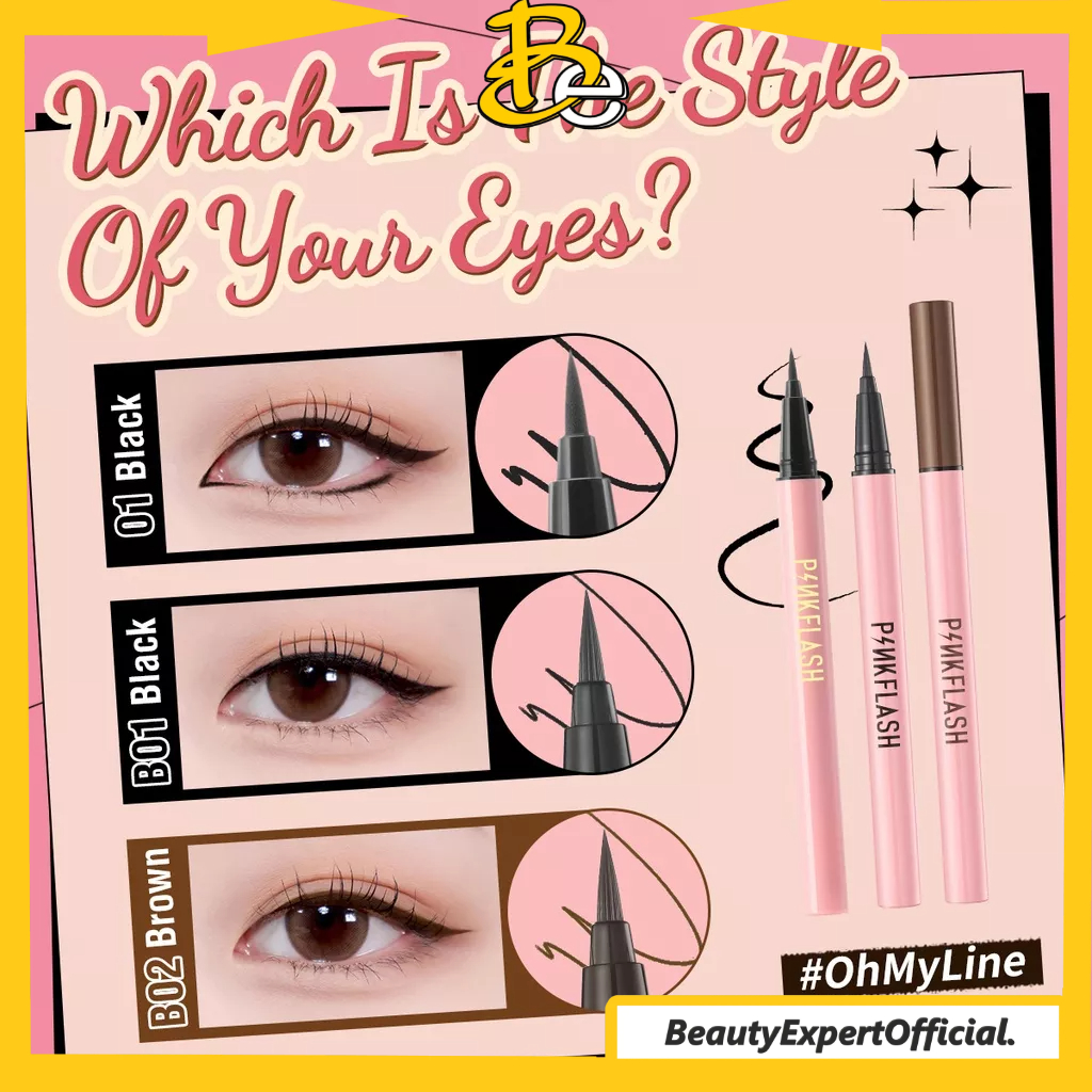 ⭐️ Beauty Expert ⭐️ PINKFLASH OhMyLine Eyeliner Pen Waterproof PF-E01 Black