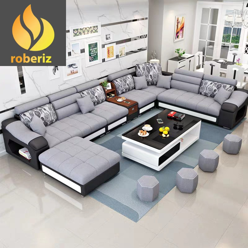 KURSI SOFA MINIMALIS LETTER U JUMBO