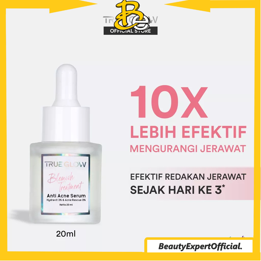 ⭐️ Beauty Expert ⭐️ TRUE GLOW Blemish Treatment Anti Acne Serum - Serum Jerawat, Bruntusan, Berminyak