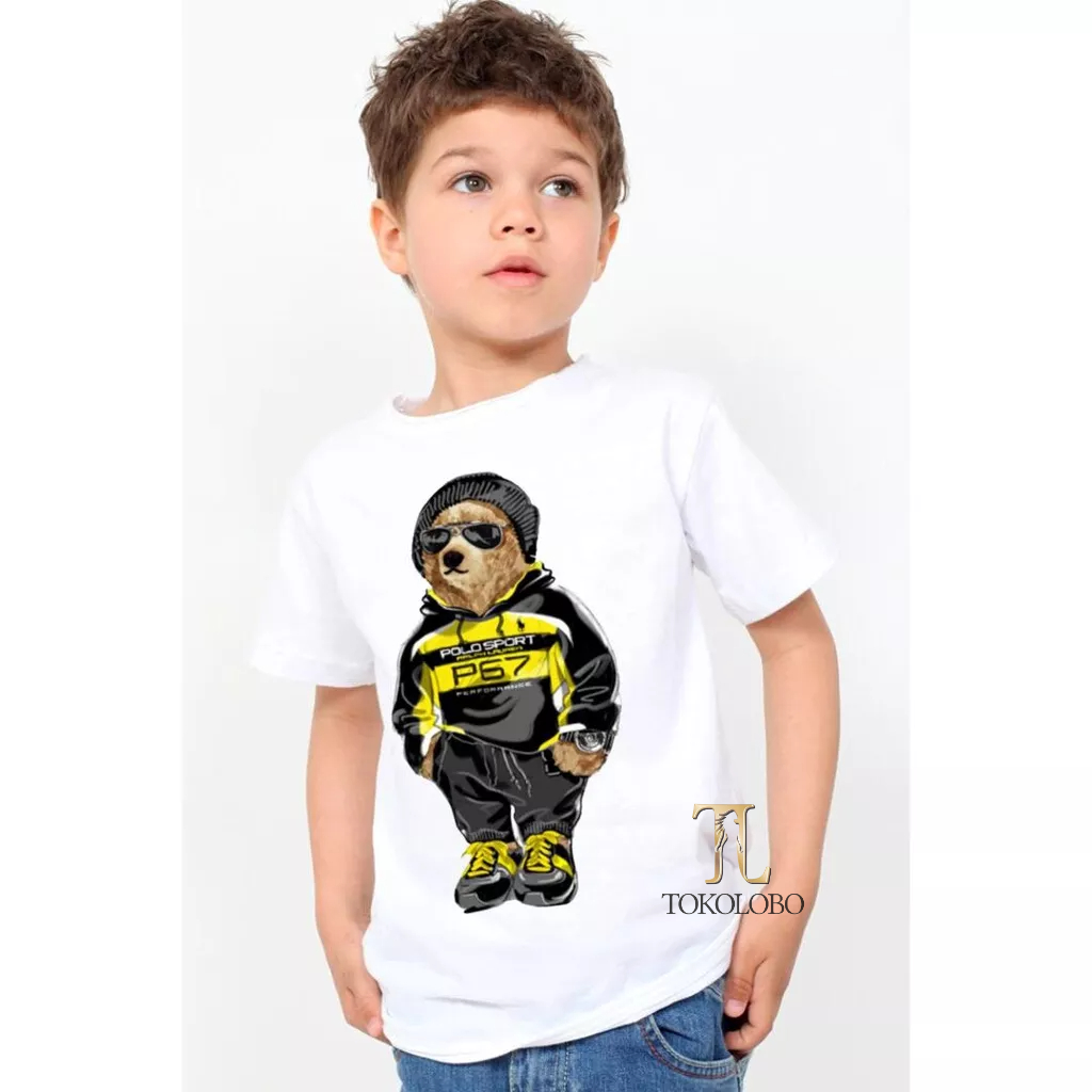 tokolobo Tshirt Anak BEAR MAMBA Print (Size 6 - 10)