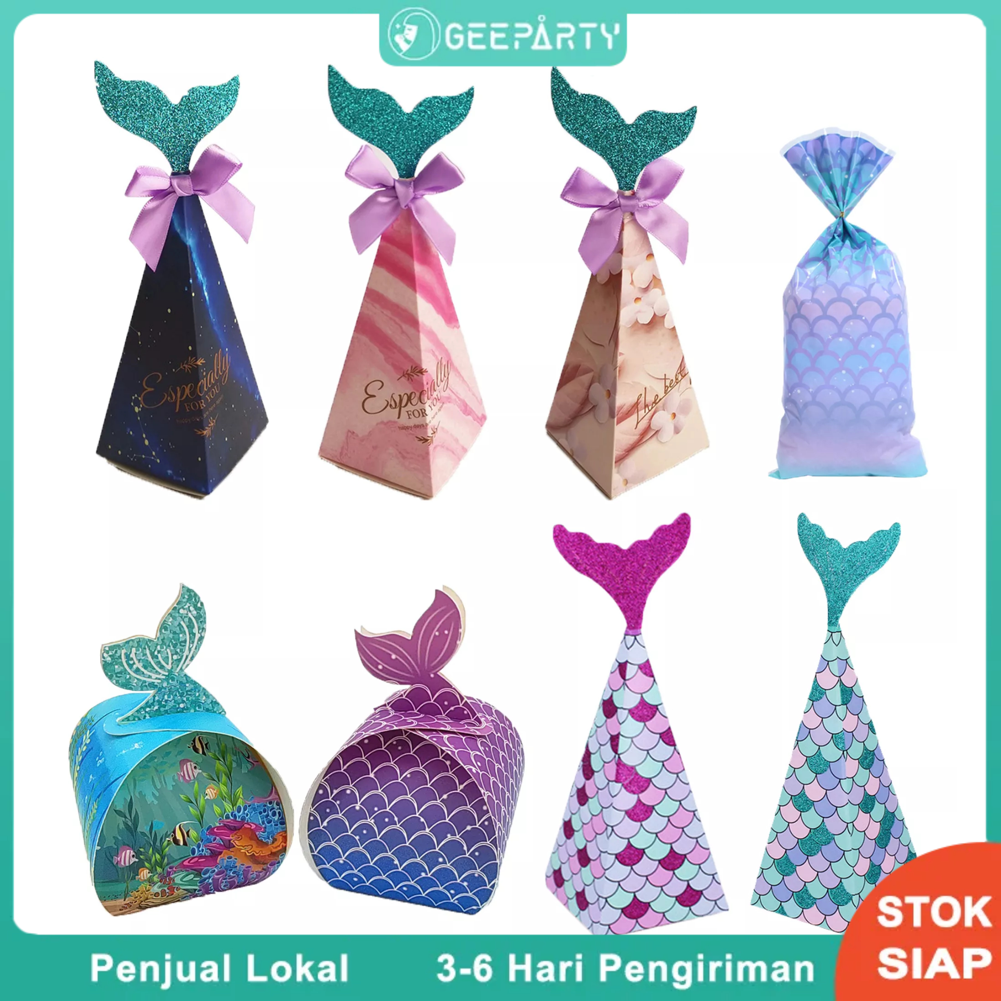 

5 / 20 pcs Putri Duyung Sekali Pakai Kotak Tas Permen Berwarna-warni Lucu Ekor Putri Duyung Untuk Dekorasi Hadiah Pesta Ulang Tahun Anak Perempuan