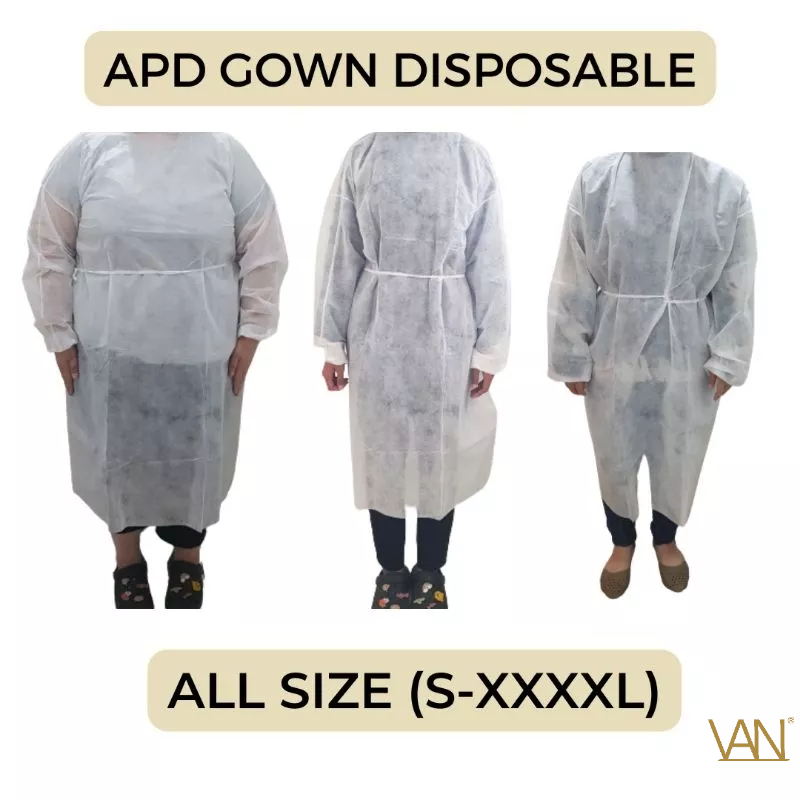 GOWN APD MEDIS 30gram / APD GOWN DISPOSABLE ALL SIZE