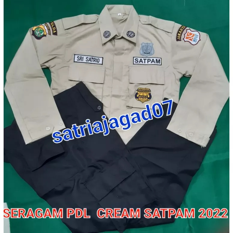 baju pdh Pdl Satpam Pdl Krem Baju Seragam Security Cream Pdl Coklat Krem Satpam Terbaru atasan bawahan seragam satpam  pdl pdh krem  cream bahan tebal Seragam pdl pdh satpam security krem cream krem seragam pdl pdh satpam krem seragam pdh pdl