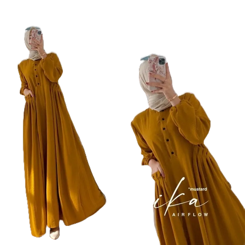 Gamis Lebaran Baju Wanita Dress Murah Import Modern Muslim Pakaian Fashion