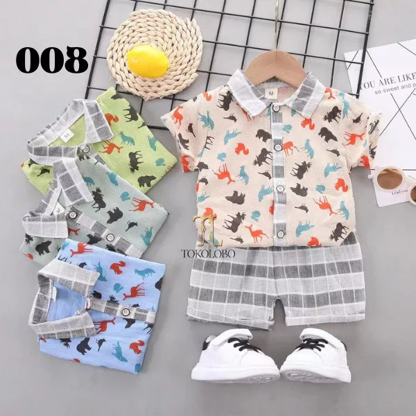 tokolobo (IMPORT) SET KEMEJA ANAK ANIMAL KD 008