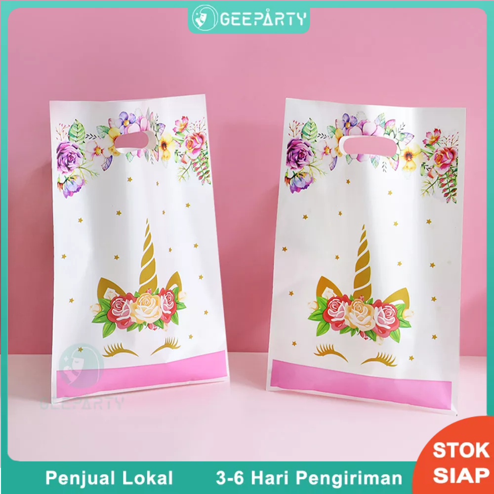 

【Produk Promosi】10 pcs Tas Permen Jarahan Plastik Unicorn Lucu Untuk Tas Hadiah Ulang Tahun Merah Muda Anak Bayi Kotak Permen untuk Hadiah
