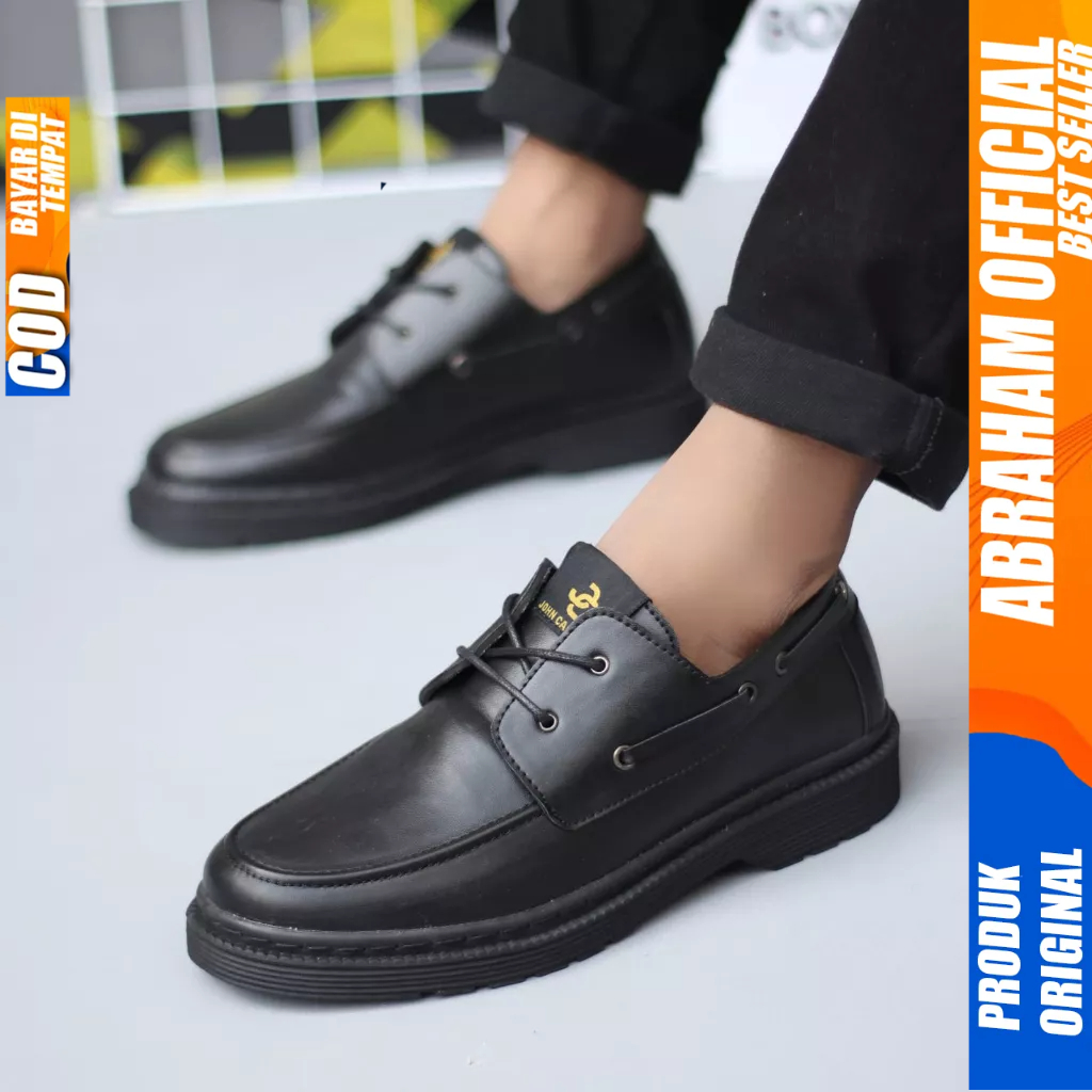 Sepatu Formal Docmart Low Boots Hitam Pantofel Kerja Pria