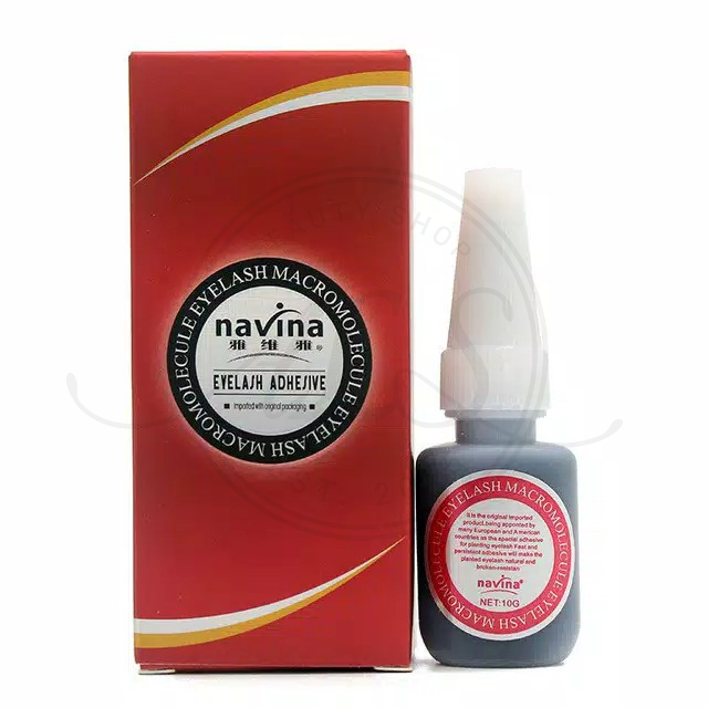 Navina Glue Blue Red Glue Eyelash Extension  Lem Eyelash 15ml (Lem Tanam Bulumata Box Biru Merah)