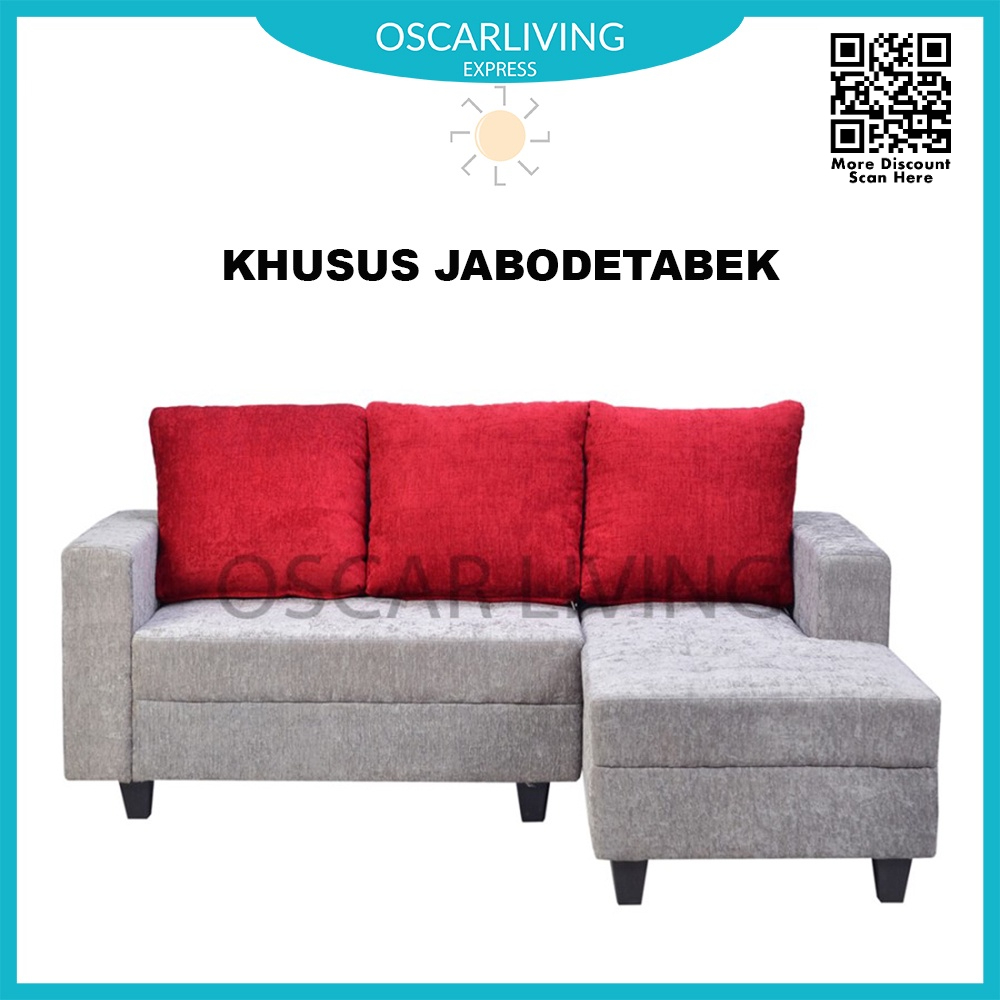 OLC Sofa L Monica Sofa Kursi Tamu Santai [Khusus Jabodetabek]