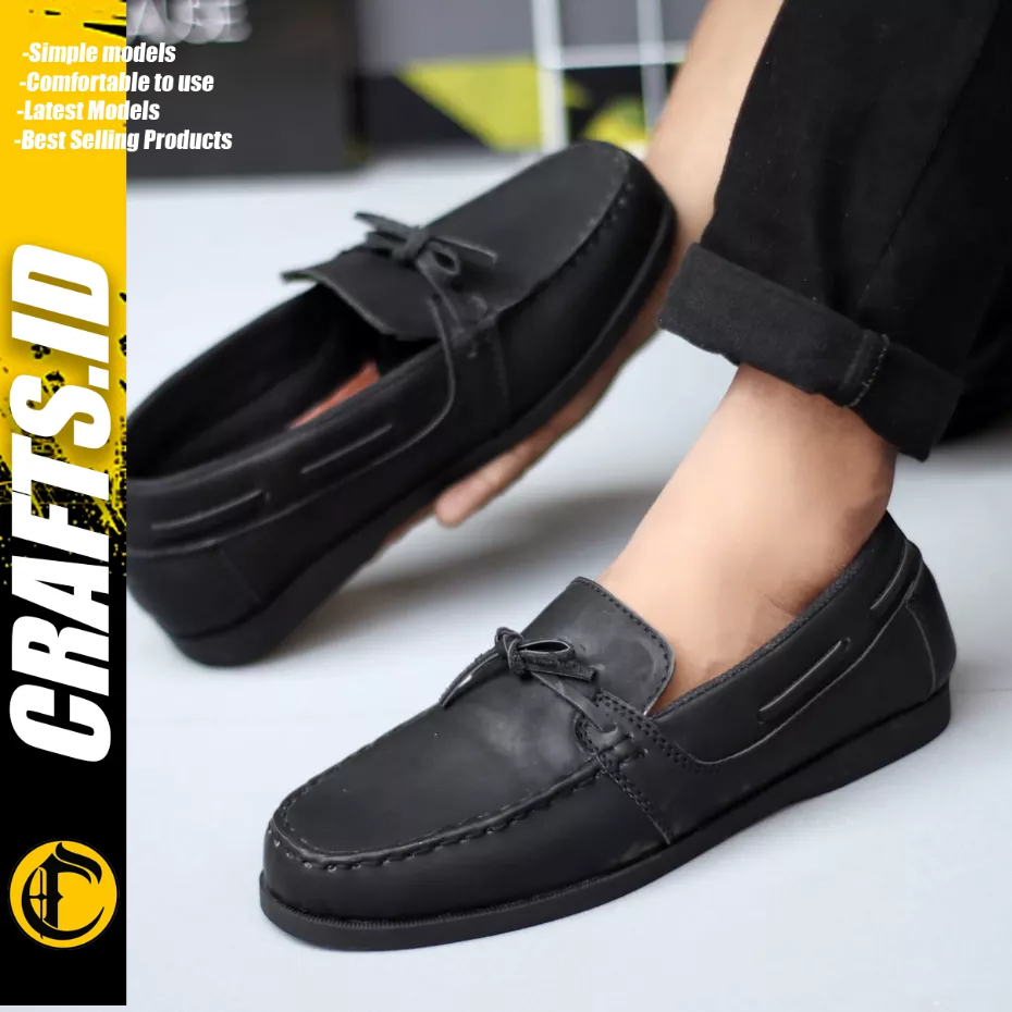 CRAFTS - Sepatu Loafers Formal Casual Hitam Pria