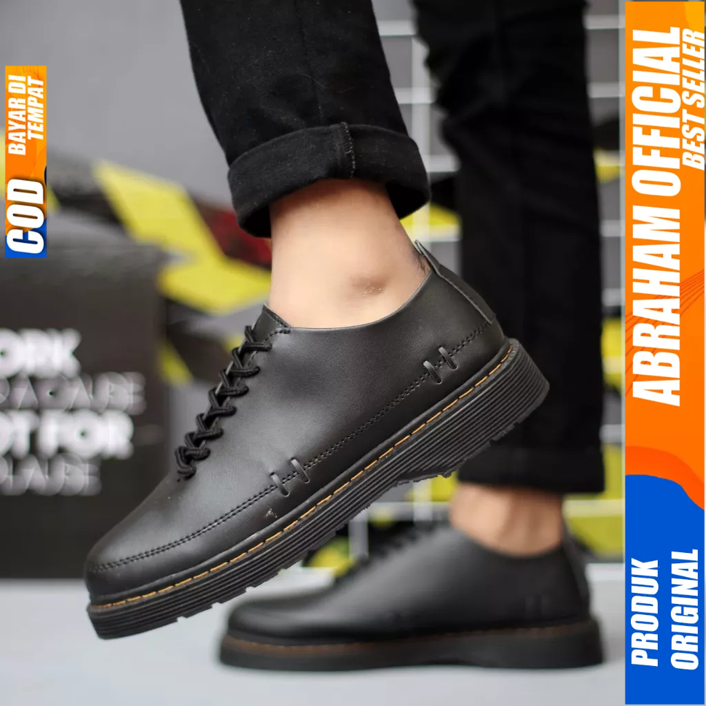 Sepatu Formal Pantofel Docmart Hitam Pria